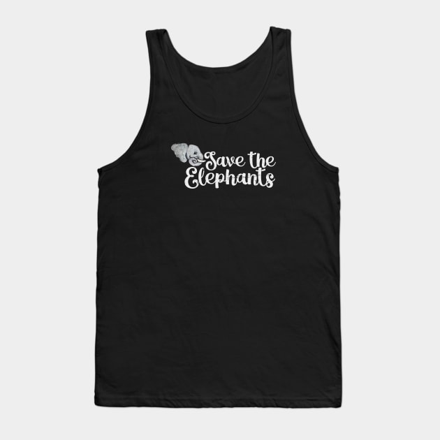 Save the Elephants Tank Top by bubbsnugg